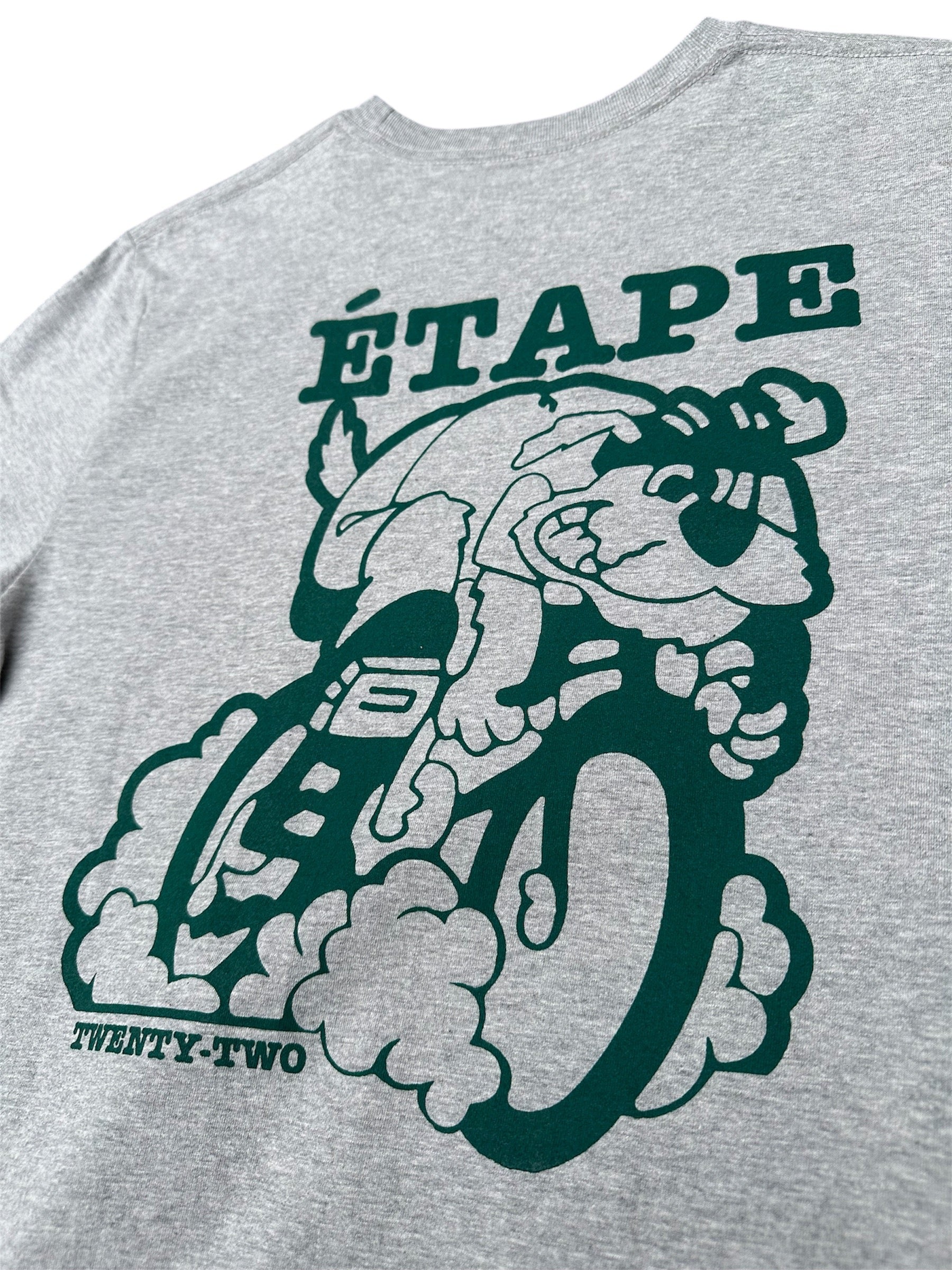 ÉTAPE 22 KEIRIN DOG TEE - GREY/FOREST