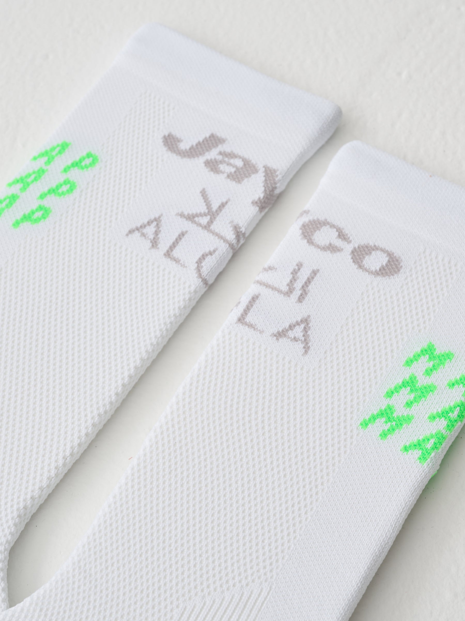 WORLD TOUR SOCK - WHITE/GREENEDGE