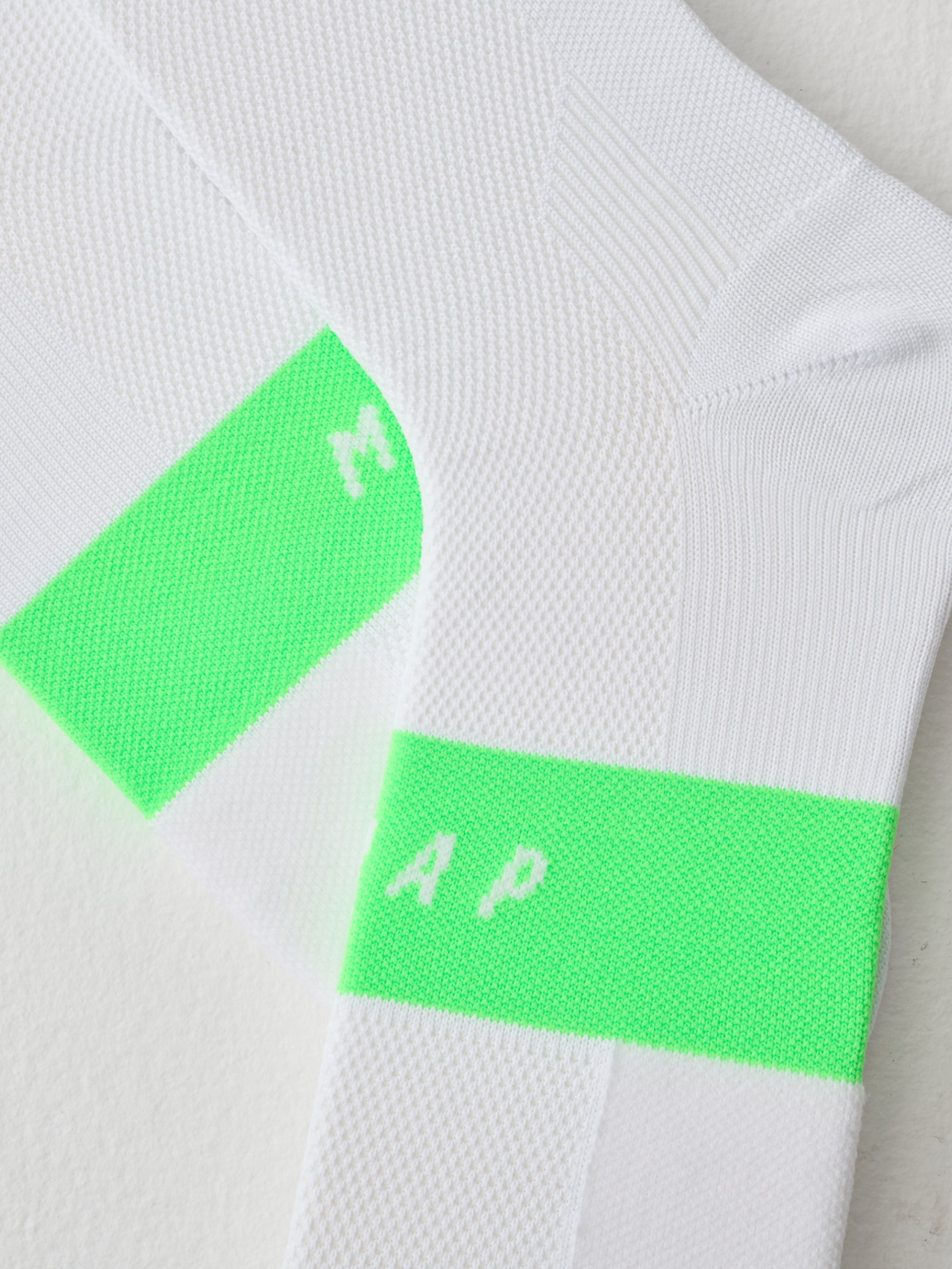 WORLD TOUR SOCK - WHITE/GREENEDGE