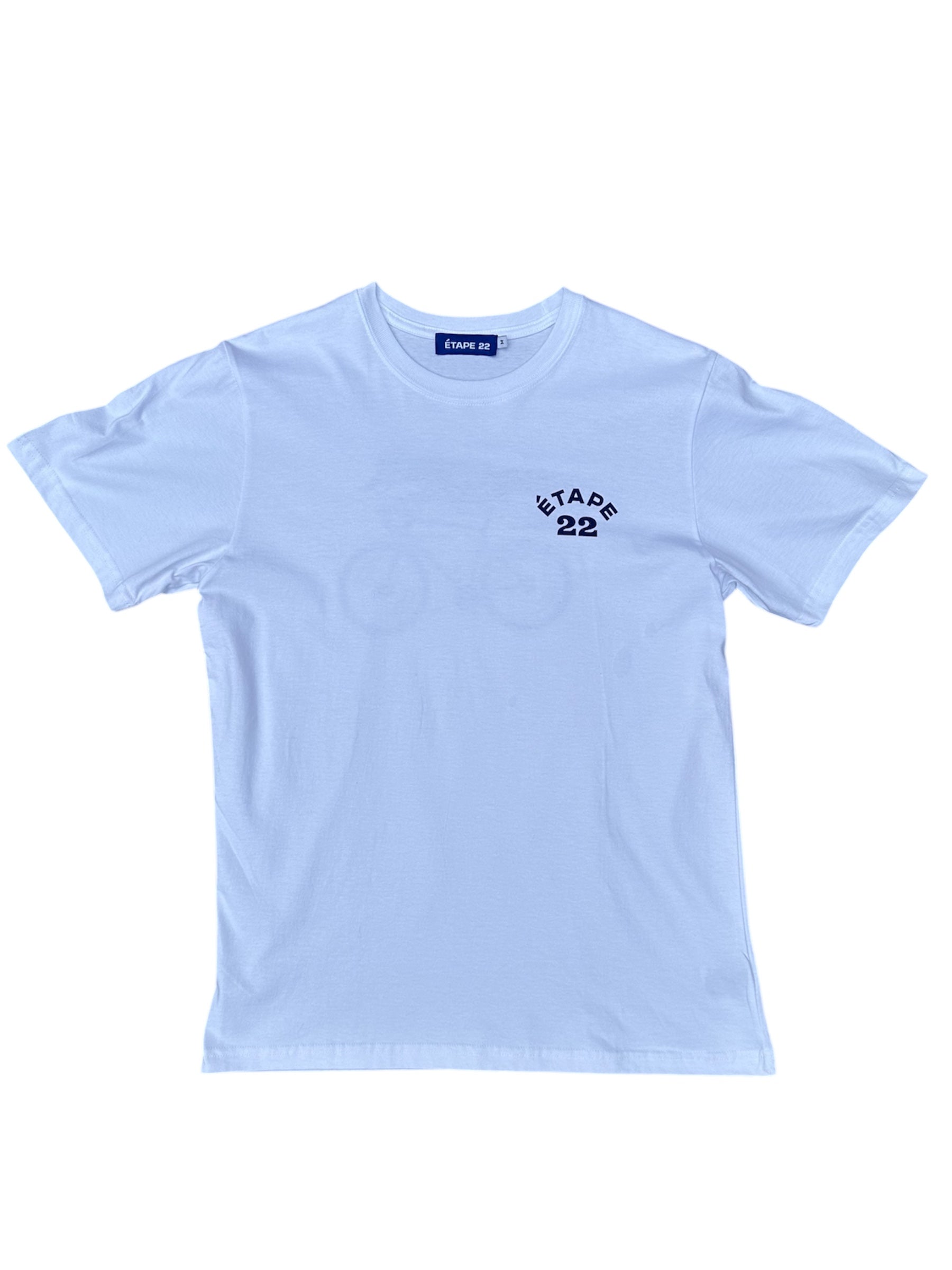 ÉTAPE 22 SCRIPT TEE - WHITE/BLUE