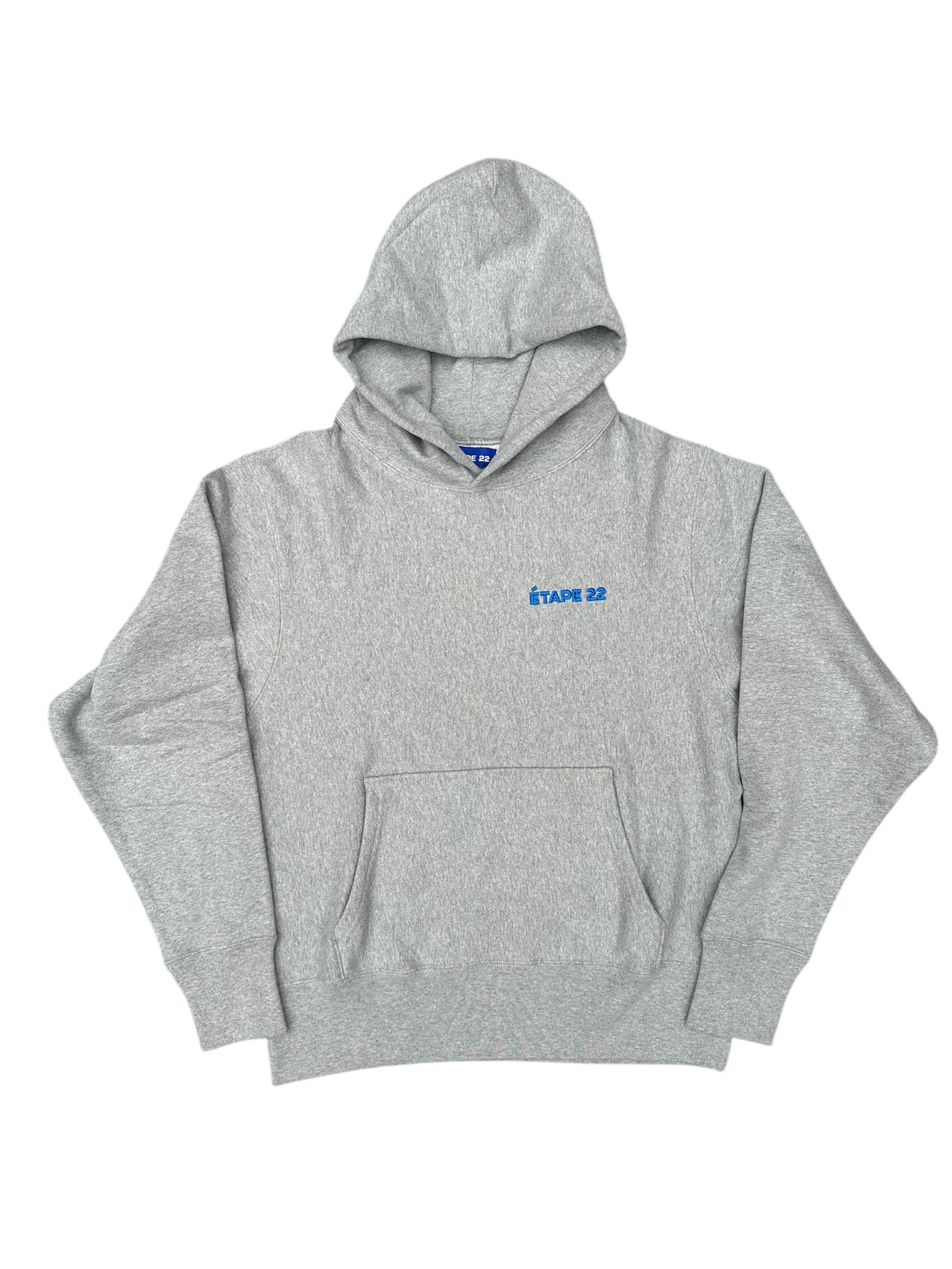 ÉTAPE 22 EMBROIDERED WORDMARK HOODIE - GREY